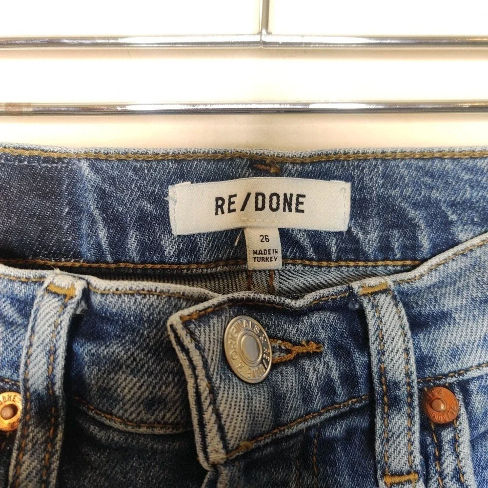 Re/Done Jeans 70 Ultra High Rise Distressed Denim Vintage‎